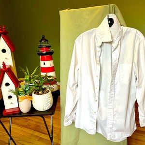15-34 CC Hughes white pin point Oxford button down Shirt